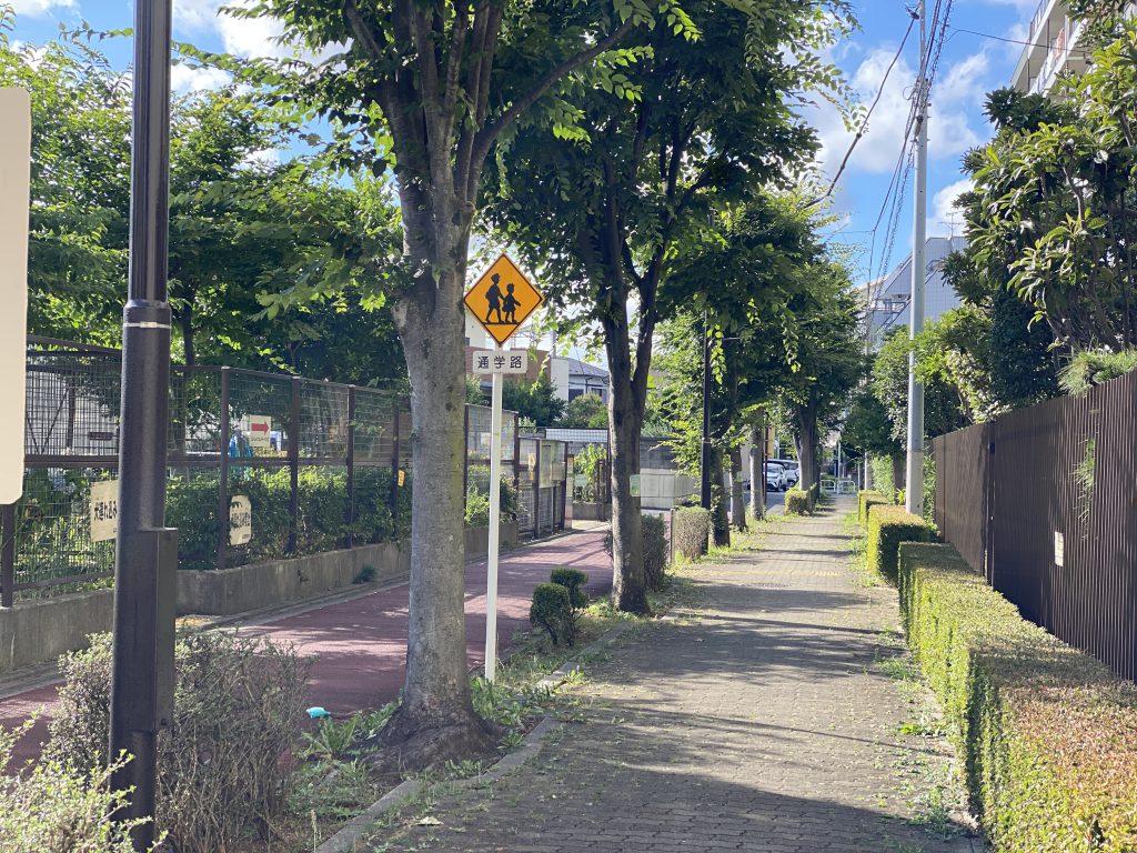 【通学路】 広い歩道が整備された通学路。安心してお子様が通学できる住環境が整っています。葛飾区立新宿小学校まで約645ｍ　徒歩9分。葛飾区立新宿中学校まで約804ｍ　徒歩11分です。