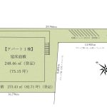 【区画図】 第一種低層住居専用地域に建つ全8戸のアパートです。太陽光パネル搭載しています。詳細は担当からご案内させていただきます。お気軽にお問い合わせください。