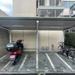 【バイク置き場】 バイク置き場は、月額3000円。空き状況は随時ご確認ください。