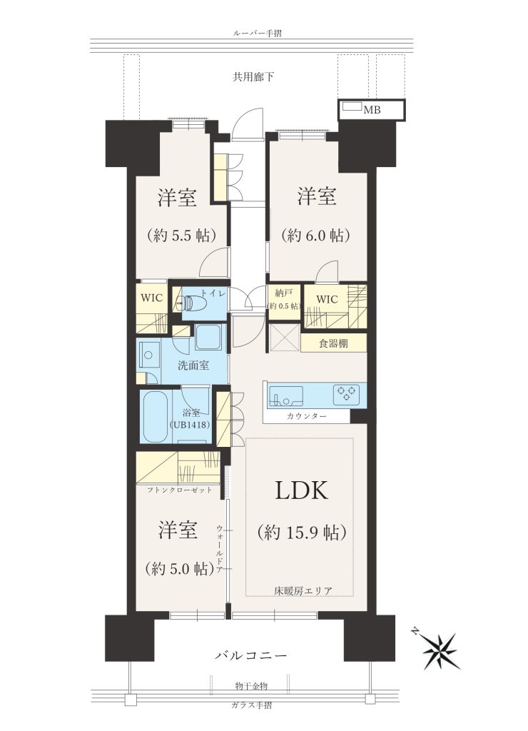 【間取り】3LDK＋S