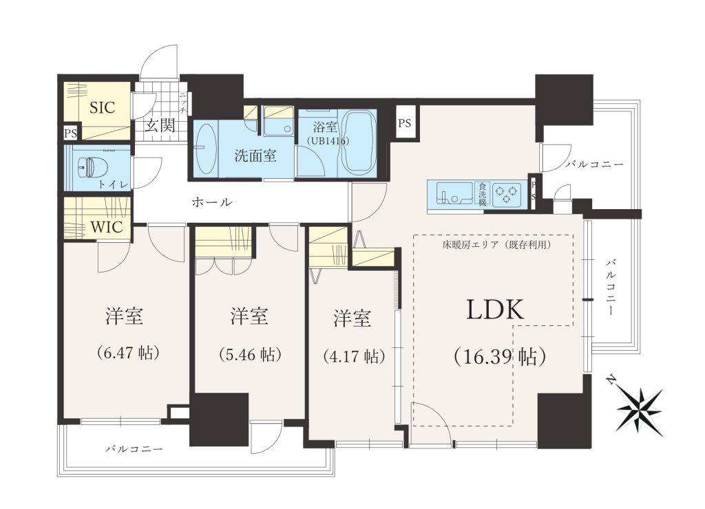 【間取り】3LDK