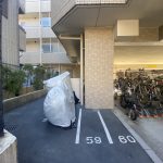 【バイク置き場】バイク置き場の様子です。月額は500円、空き状況は随時ご確認をお願いいたします。