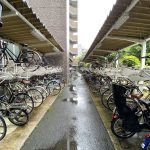 【駐輪場】 駐輪場の様子です。月額　100円～400円。空き状況は随時ご確認ください。