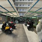 【バイク置き場】 バイク置き場は半年額3000円～5500円です。空き状況は随時ご確認ください。