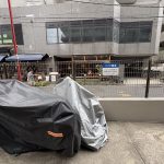 【バイク置き場】 バイク置き場の様子です。月額　3500円になります。空き状況は随時ご確認ください。