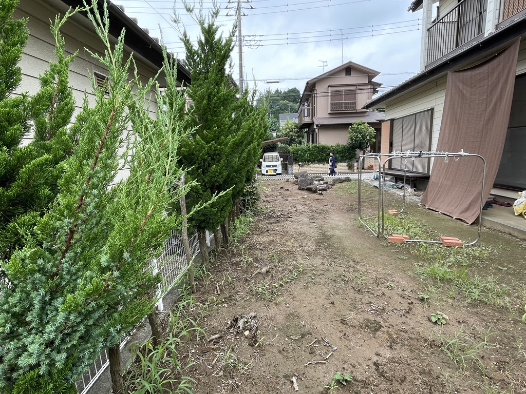【現地】 南側庭の様子です。