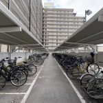 【駐輪場】 駐輪場の様子です。月額 200円。大型自転車は月額 300円になります。空き状況は随時ご確認ください。
