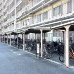 【駐輪場】 駐輪場の様子です。年額　1000円になります。