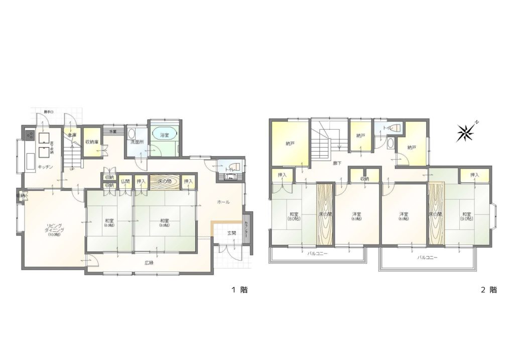 【間取り】6LDK+納戸（3か所）
