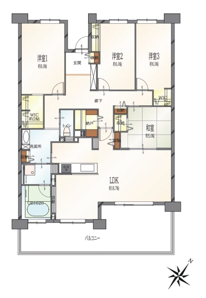 【間取り】4LDK(和室有)