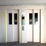 【エレベーター2基】 エレベーターは2基あります。スキップフロアのマンションなので、15階は非停止階になります(停止階は、1階・5階・8階・11階・14階)。